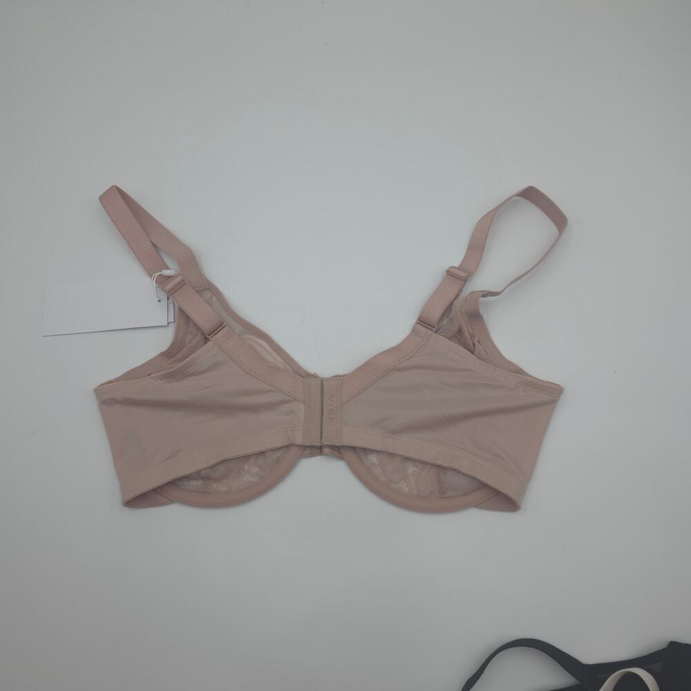 HSIA Bundle of Three Enchante Lace Underwire Bra in Black Cream Dusty Pink 36DD - Picture 7 of 9